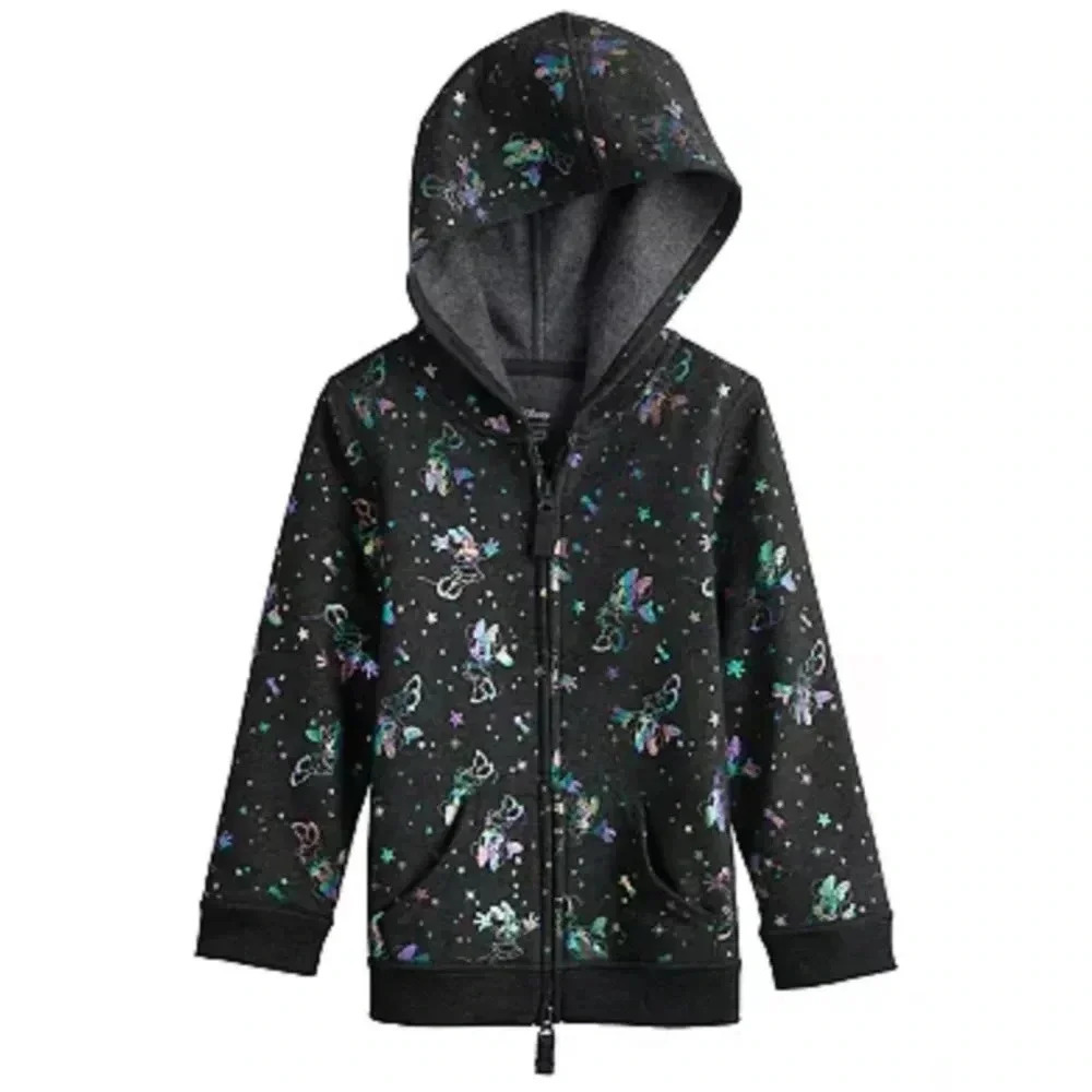 Disney Jumping Beans Metallic Minnie Mouse Softest Fleece Full Zip Hoodie 2T NWT
